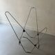 designer butterfly armchair in chrome and black leather