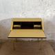 Petit bureau secrétaire style Louis XVI jaune moutarde