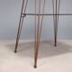 Vintage metal side table with double glass top, Italy, 1960s.