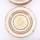 Six soup plates in Gien earthenware, Etna model, 1970s
