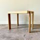 Table basse en bois clair et céramique émaillée 4 x 49,5 cm