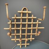 Bamboo wall coat rack