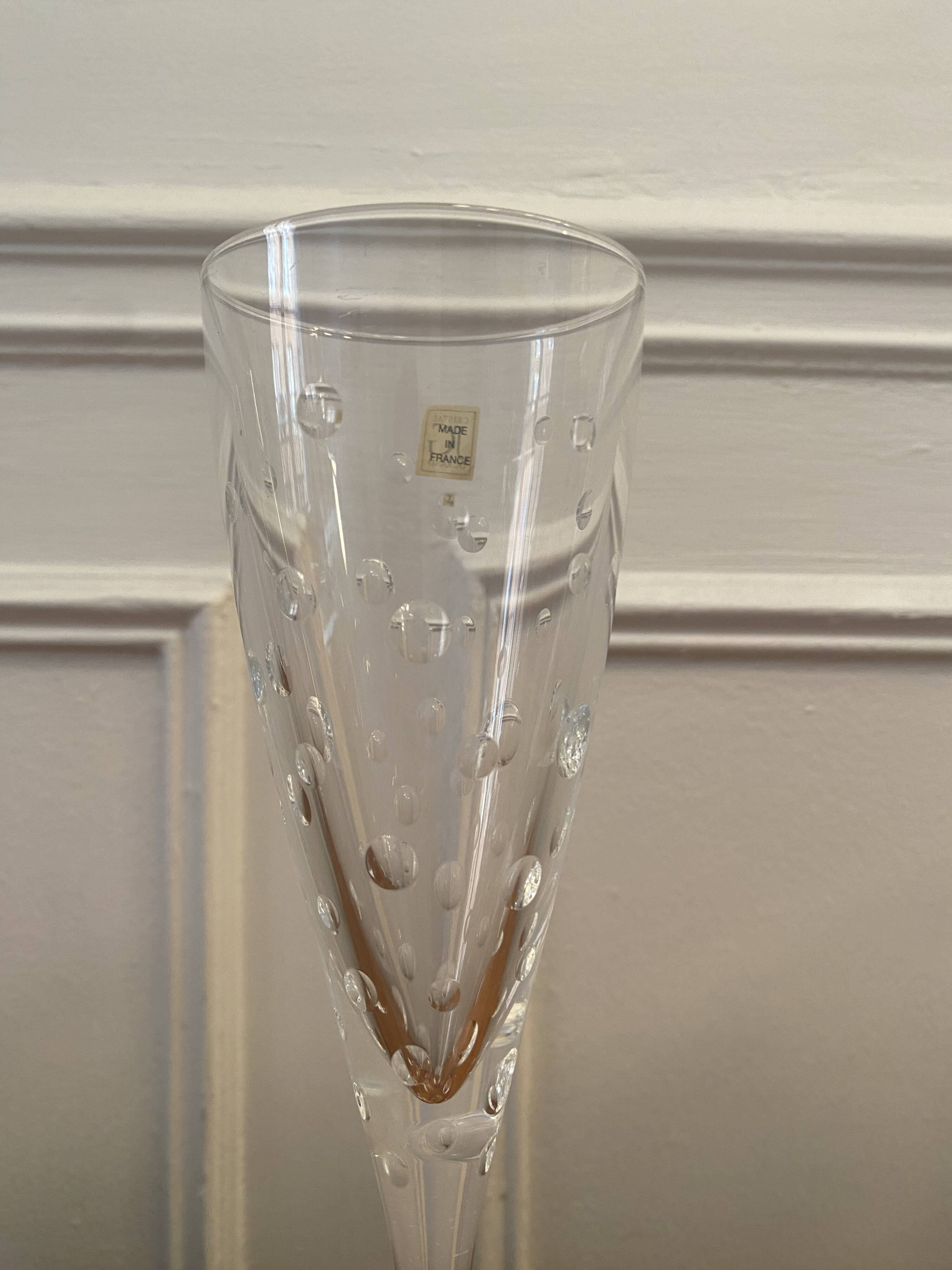 Arques crystal champagne flutes - JG Durand