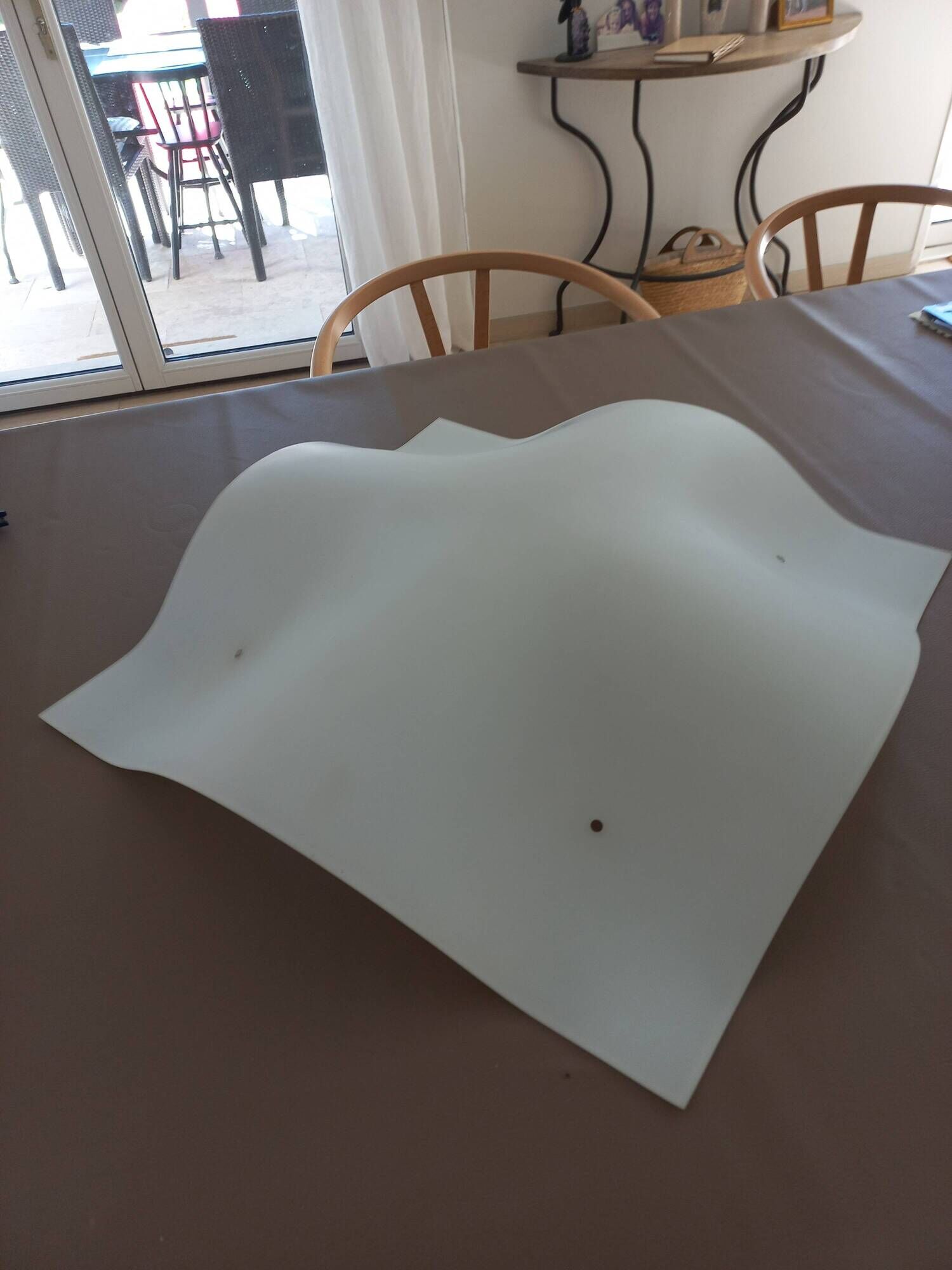 Polished glass ceiling light "Manta Grande" Foscarini
