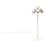 Minimalist glass and metal floor lamp from Switzerland, mid-century by E.R. Nele for Temde, 1960s.