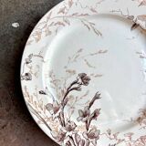Ironware cake plate from Creil and Montereau, "Glaïeul" service