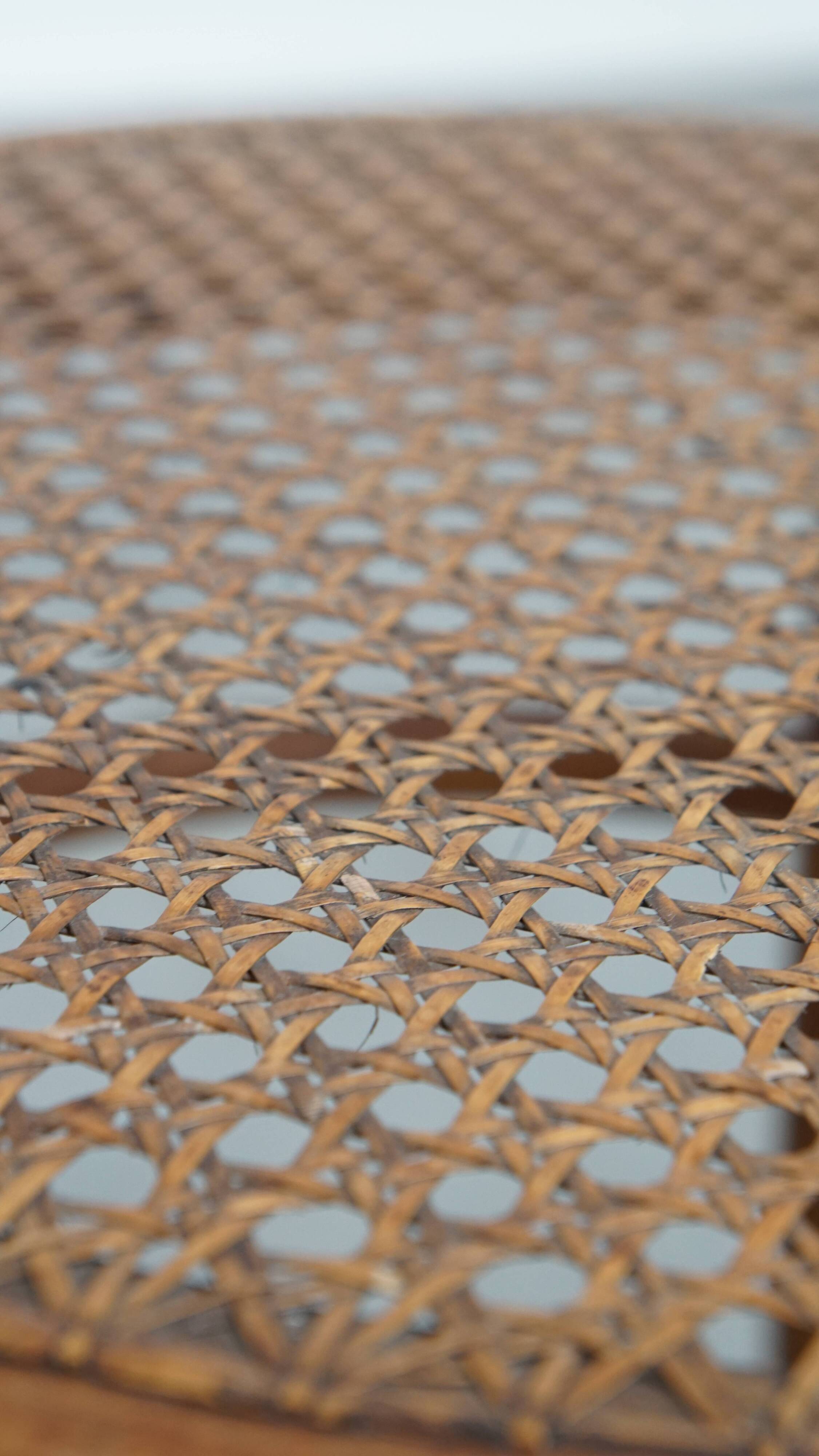 Vintage Bistro Chair with Woven Seat