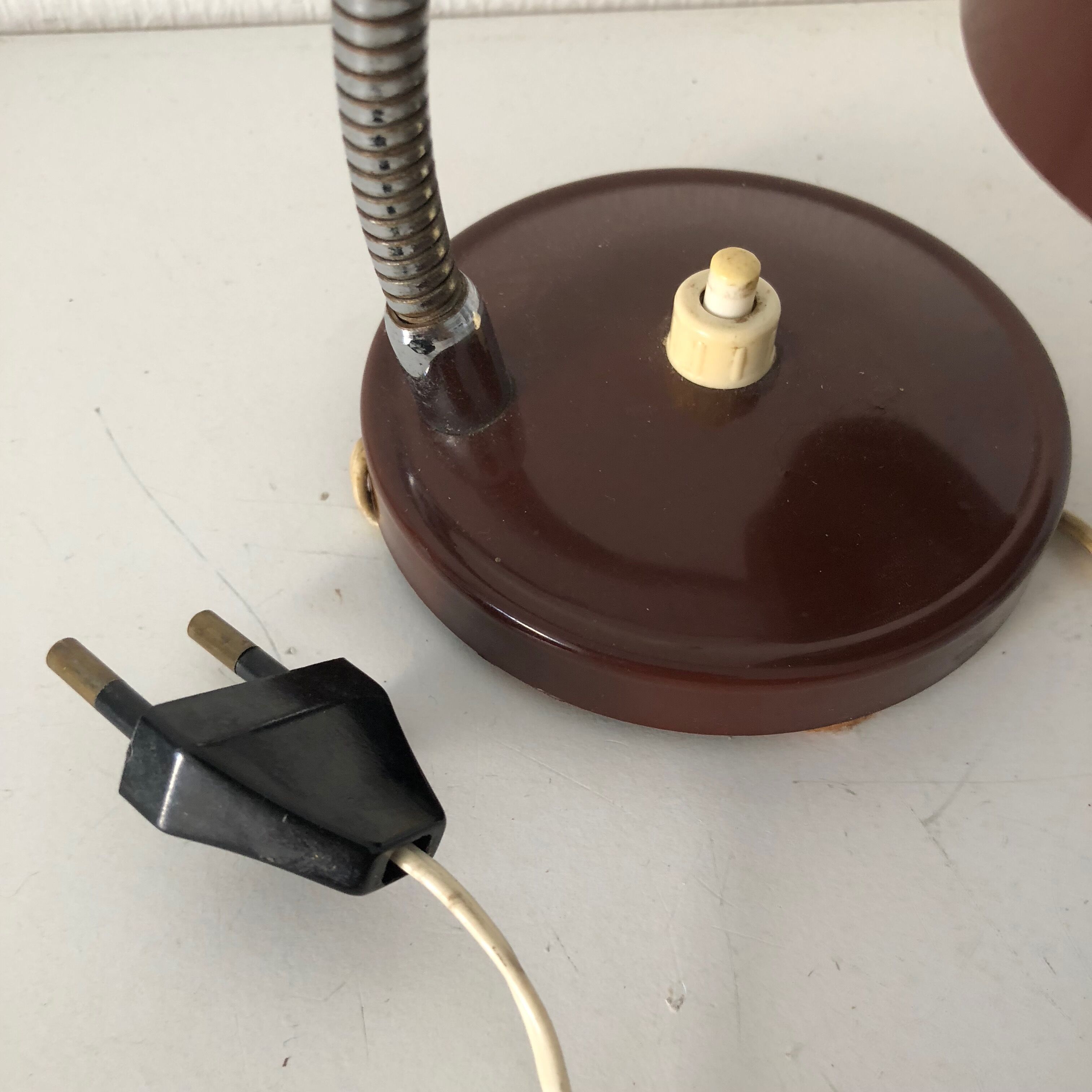 Chocolate bedside lamp 1960