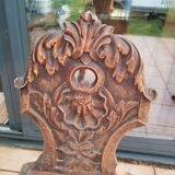 Paire de chaises brutaliste alsaciennes ancienne