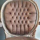 Fauteuil Baroque suédine