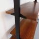 Vintage teak and metal shelf bookcase from the 60s