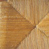 6 mulched chairs, sheep's bone, solid wood
