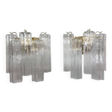 Murano glass "tronchi" wall sconces - a pair