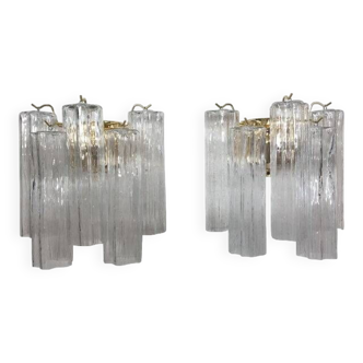 Murano glass "tronchi" wall sconces - a pair