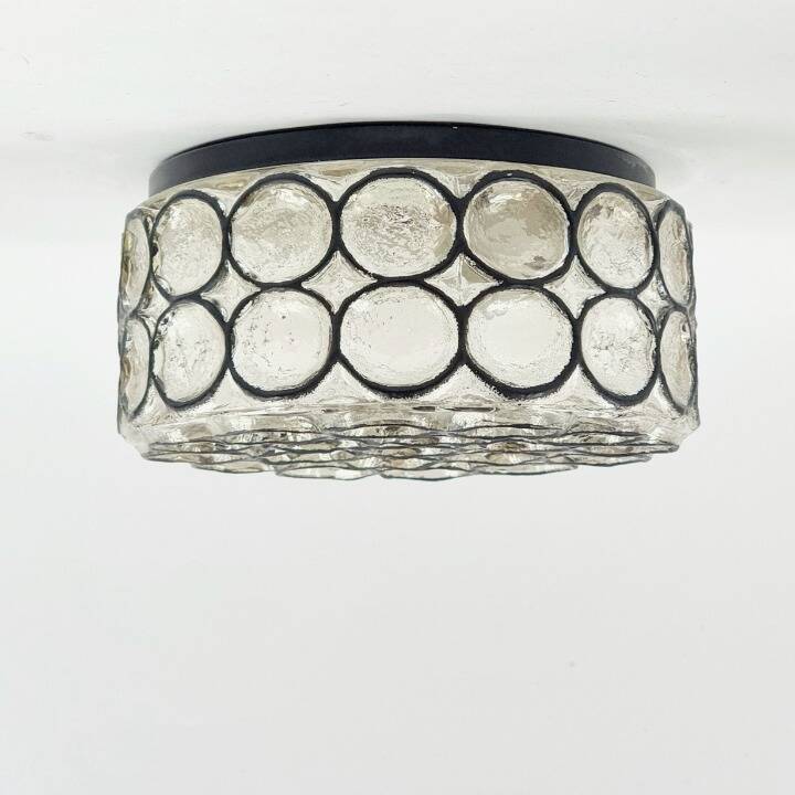 Mid-Century Glass Ceiling Light from Limburg, Germany, 1960s