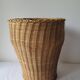 Wicker wastebasket