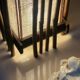 Lampe en bois vintage