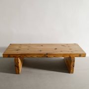 Vintage Swedish Mid Century Wooden Pine Bench by Roland Wilhelmsson, 1970s