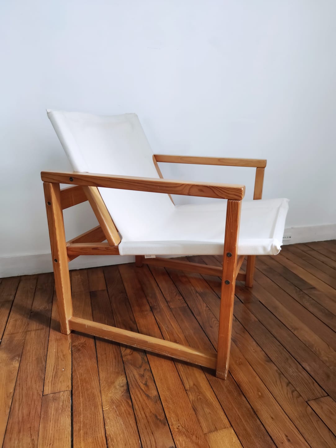 Paire de fauteuils toilés années 70