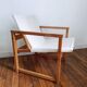 Paire de fauteuils toilés années 70