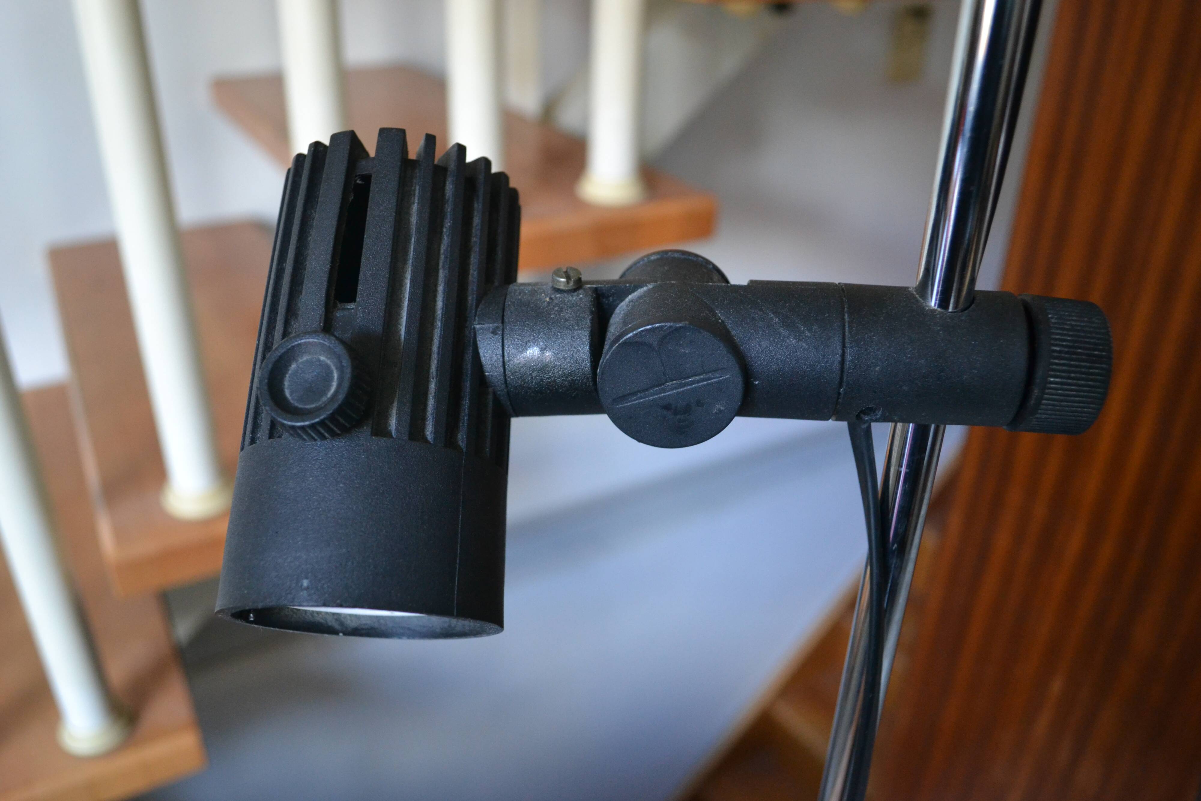 Floor lamp 2 adjustable spots 70s Hustadt-Leuchten