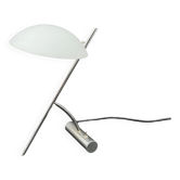 "girasole" lamp by de majo in chrome and opaline, italy 1990