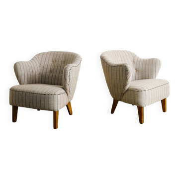 Vintage Danish Sculptural Armchairs by Flemming Lassen, 1960s