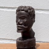 African statue, African bust, sculpture, ethnic, ebony bust, man bust, African art
