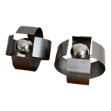 Pair of "Space age" wall lamps. 1970s