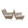 Pair of low armchairs in brass and textile. Italy 1950s