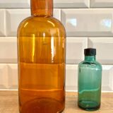 Petit flacon vintage bleu dark turquoise