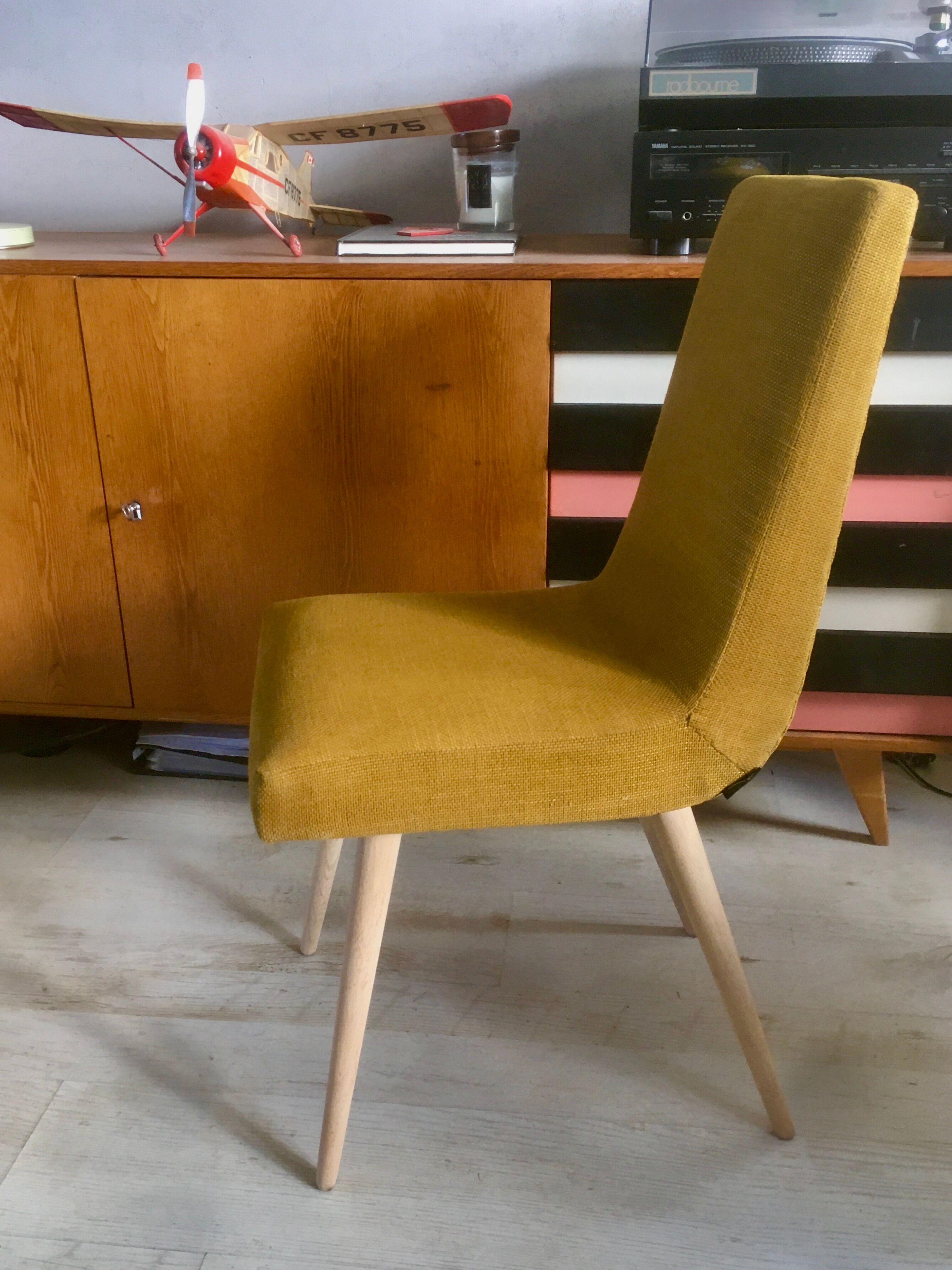Original polish mid-century chair 200-113 designed in 1960s by R.T. Hałas