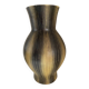 Saint Clément ceramic vase from the 50s, black and yellow