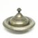 Art Deco butter dish, silver-plated brass, Belgium, 1970s