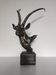 Antelope gazelle bust statue, patinated bronze resin - Safari Decor