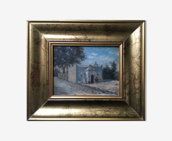 Tableau hsp orientaliste : "mosquée animée" XlX