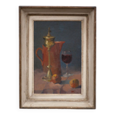 vintage painting, still life painting, signed painting, wall decoration, home decor, oil painting