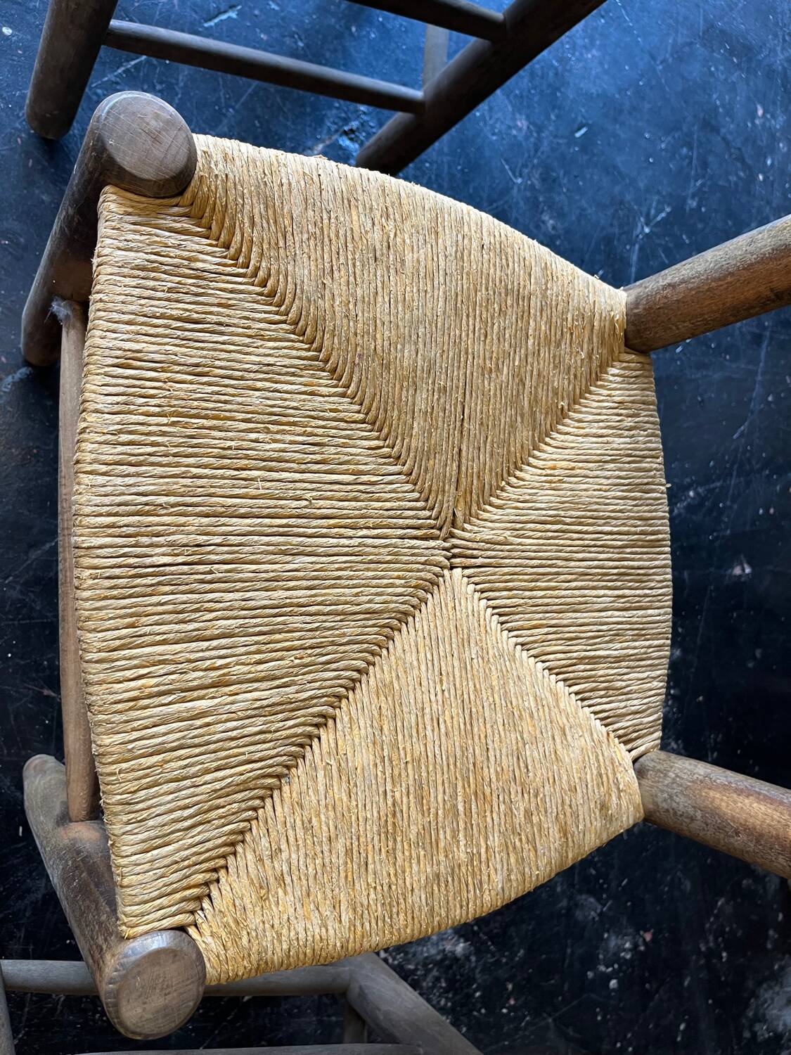 Lot of 6 straw chairs from the end of the 19th century