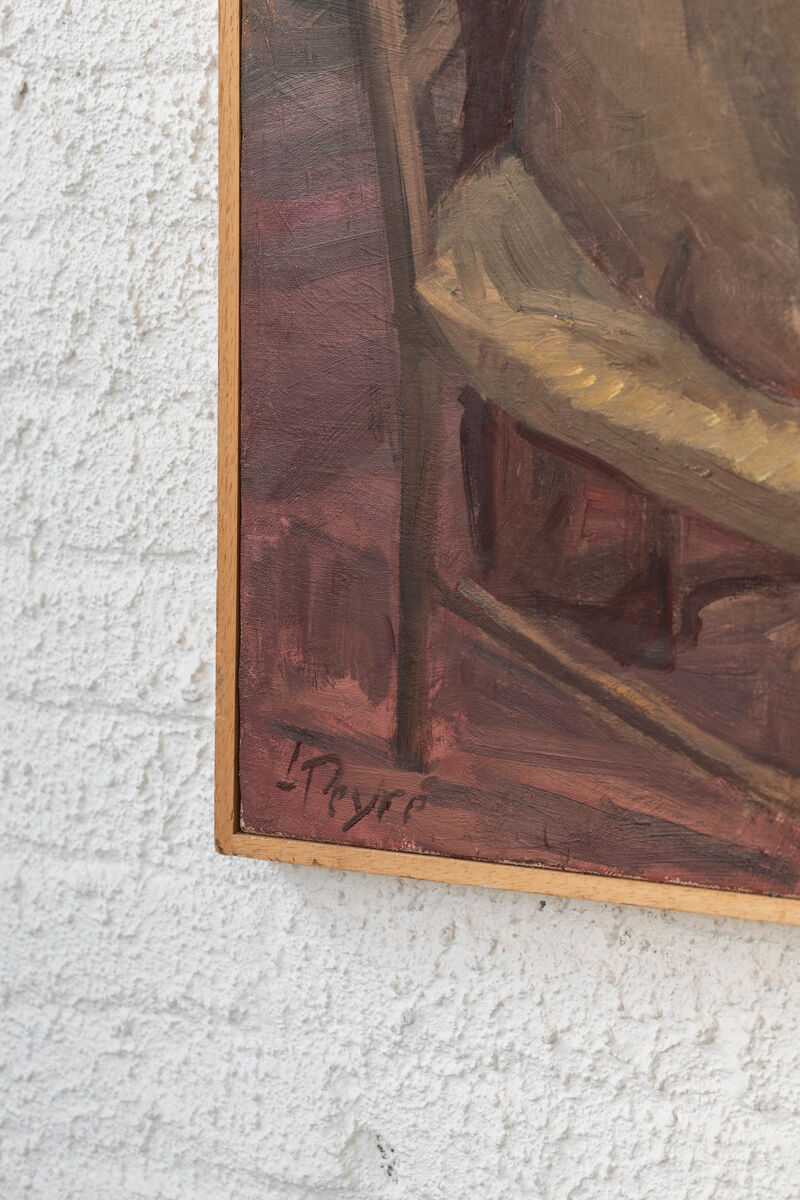 Nude painting ‘Nu’ by Louis Peyré, France, 1989