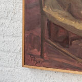 Nude painting ‘Nu’ by Louis Peyré, France, 1989