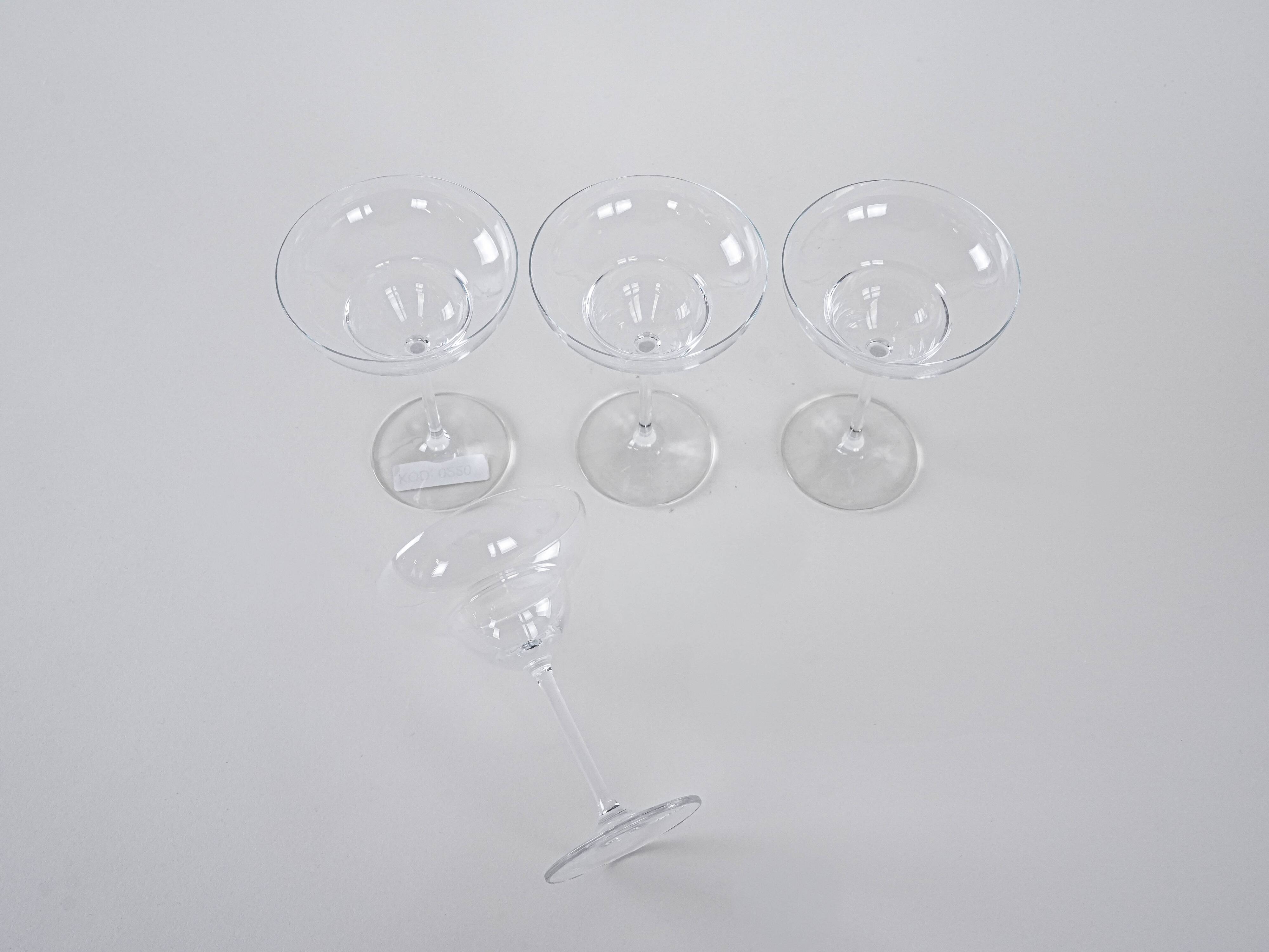 Set of margarita glasses, Danish design, 1970s, manufactured in Denmark