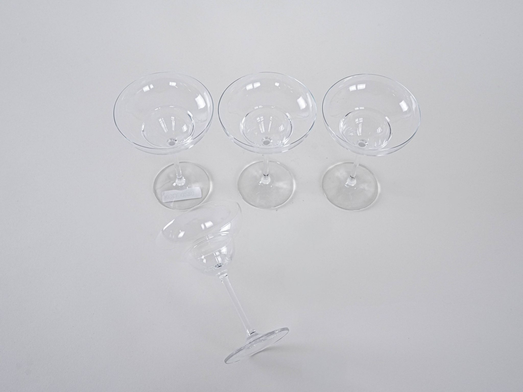 Set of margarita glasses, Danish design, 1970s, manufactured in Denmark