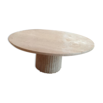 Table basse circulaire Omega travertin naturel - 80cm D