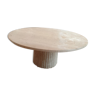 Table basse circulaire Omega travertin naturel - 80cm D