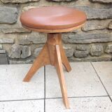 Vintage tripod foot piano stool 60s-70s