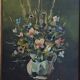 Huile sur toile bouquet de fleurs signée Jean Monnier