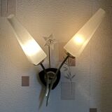 Large Pair of Vintage 70s Wall Lights