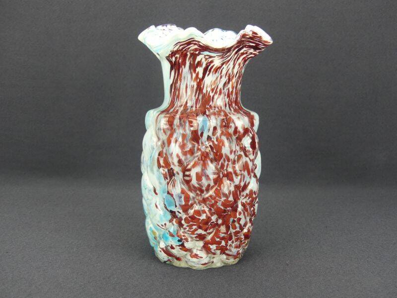 Clichy, Legras, glass vase with tufted decoration