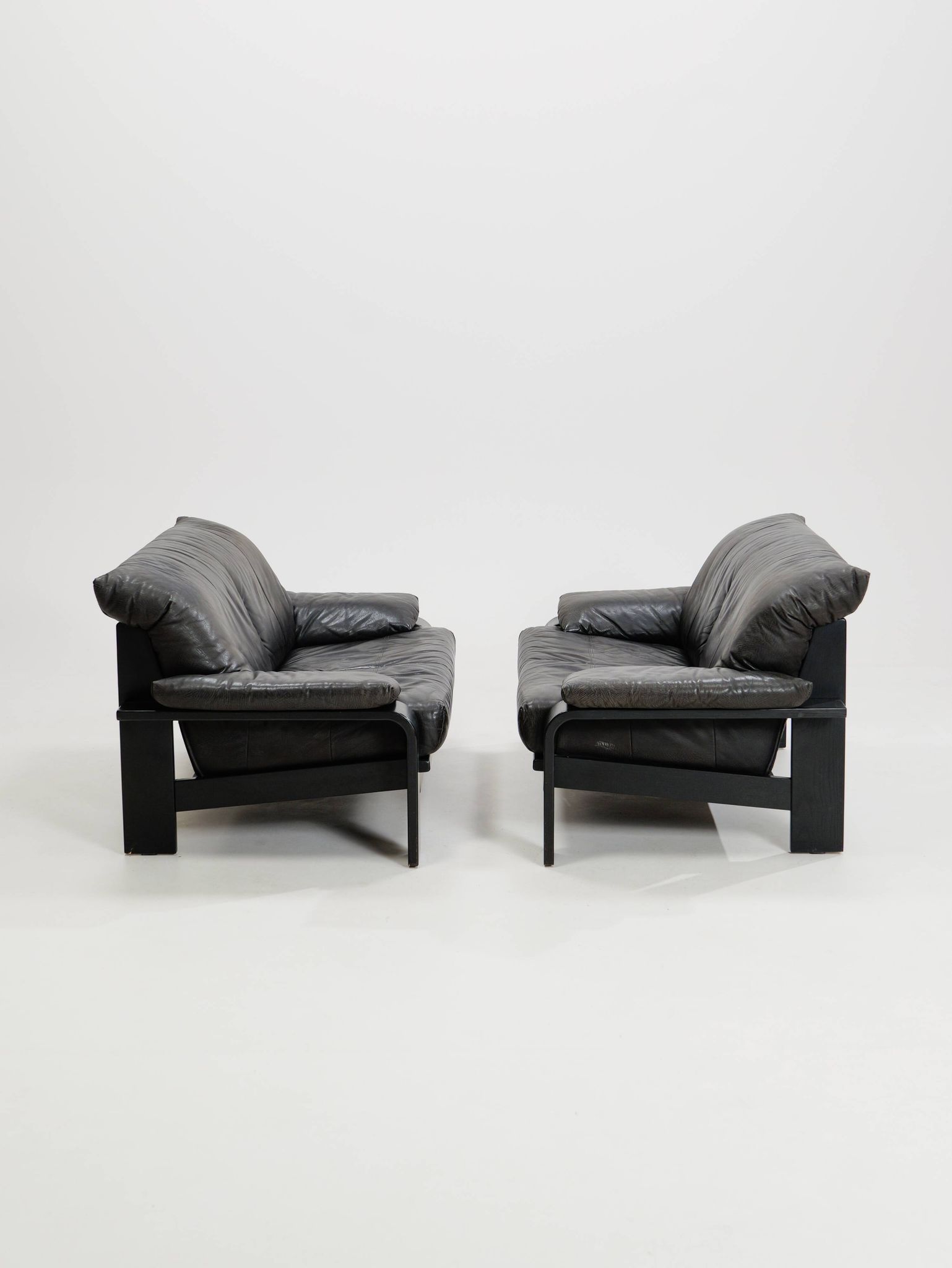 German postmodern brutalist lounge sofa by Rolf Benz for Musterring, 1990s, set of 2.