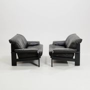 German postmodern brutalist lounge sofa by Rolf Benz for Musterring, 1990s, set of 2.